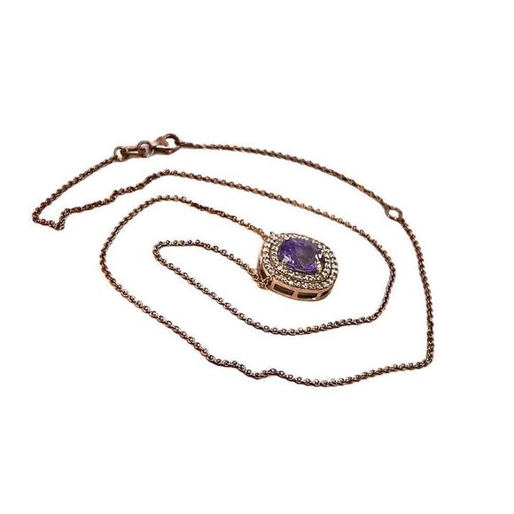 Natural Sapphire Diamond Pendant 18" 14k WG 3.84 TCW Certified 310562 - Picture 3 of 14